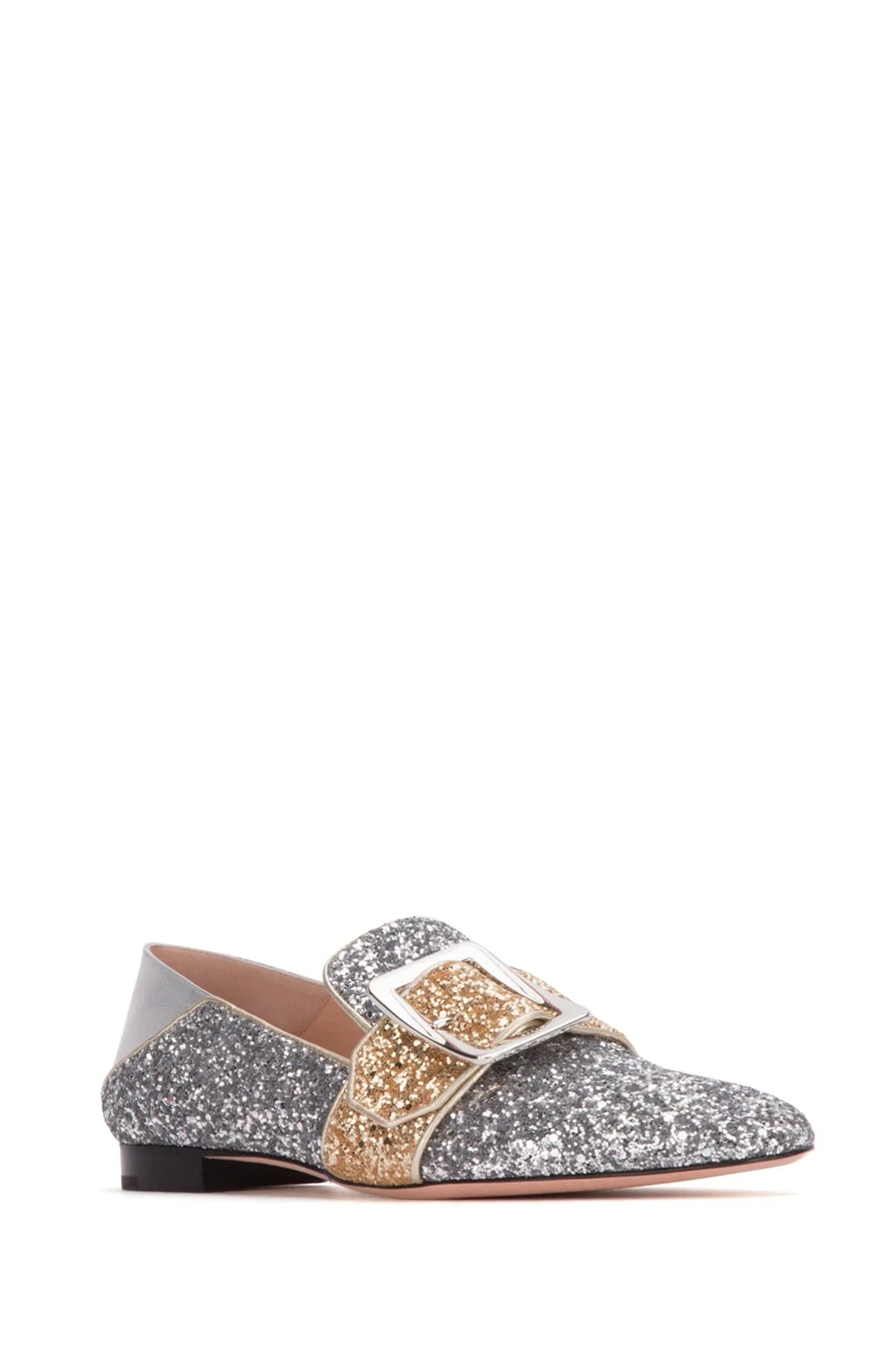Bally Janelle Glitter Buckled Loafers