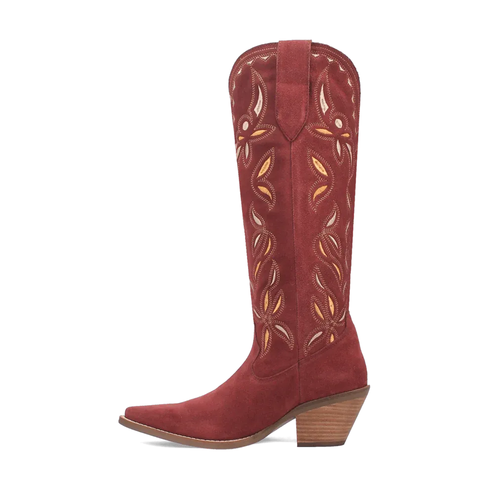 BANDELERA LAD 16 SUEDE W/INLAY BURGUNDY