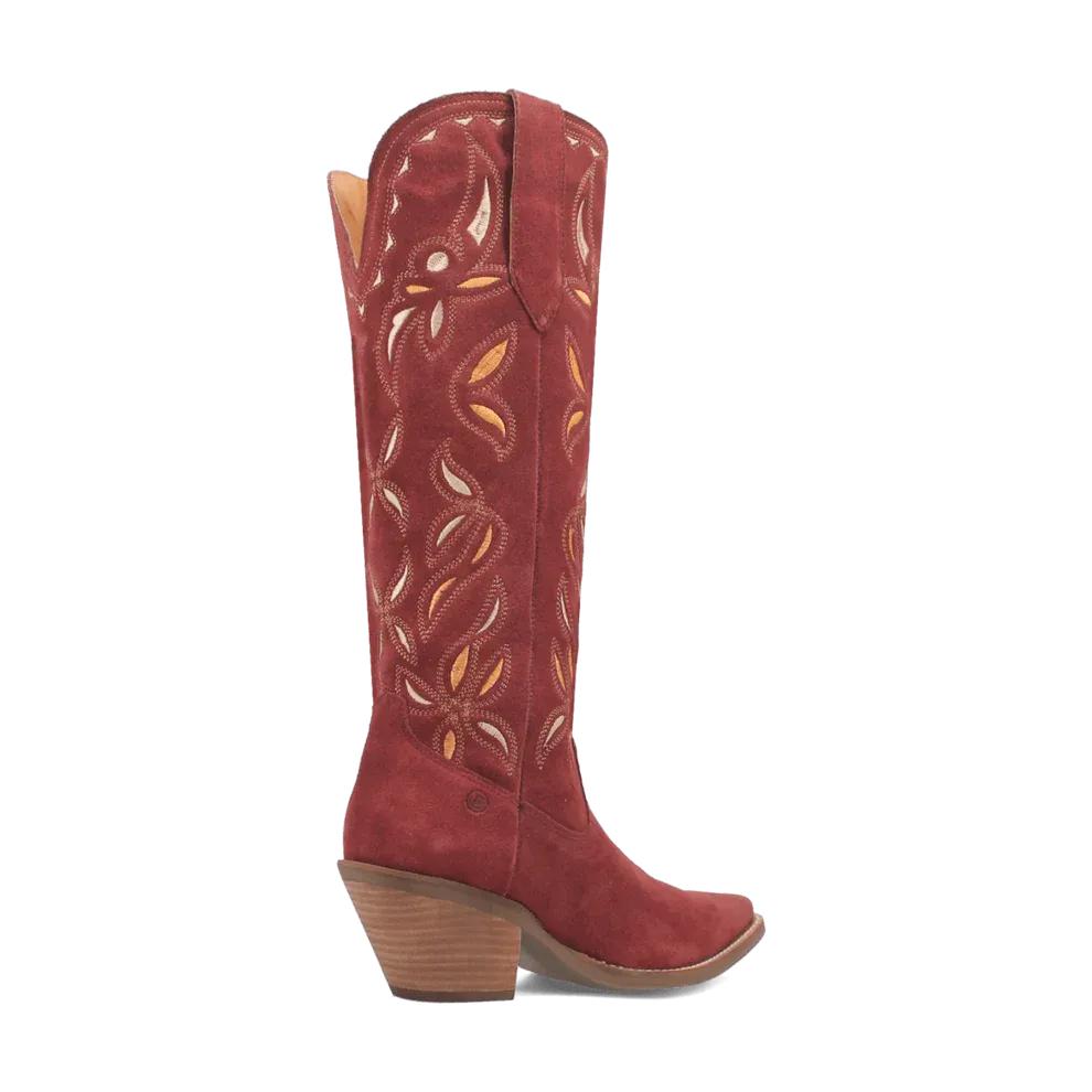 BANDELERA LAD 16 SUEDE W/INLAY BURGUNDY