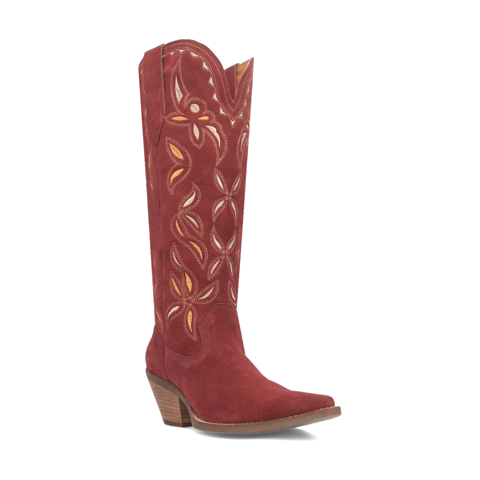 BANDELERA LAD 16 SUEDE W/INLAY BURGUNDY