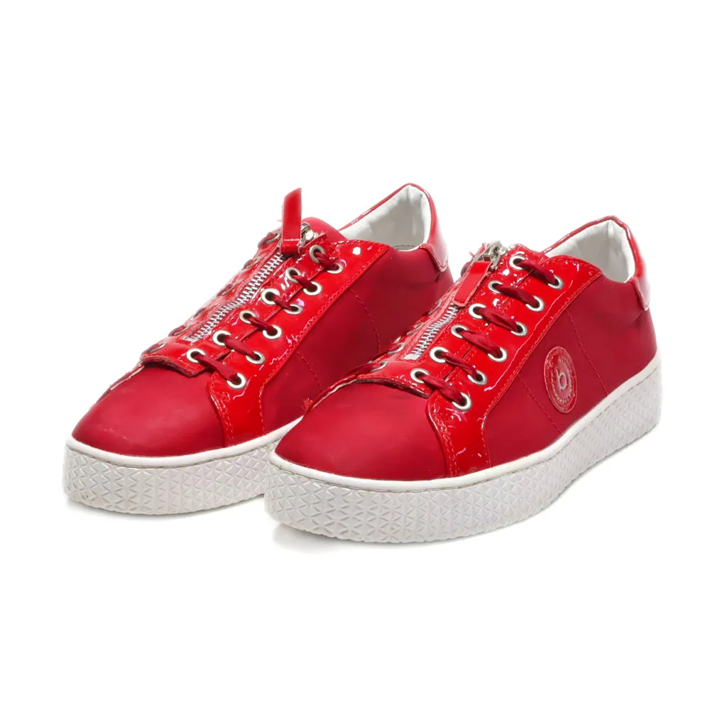 Bugatti Low-Top Sneakers Leather Red Colour For Women