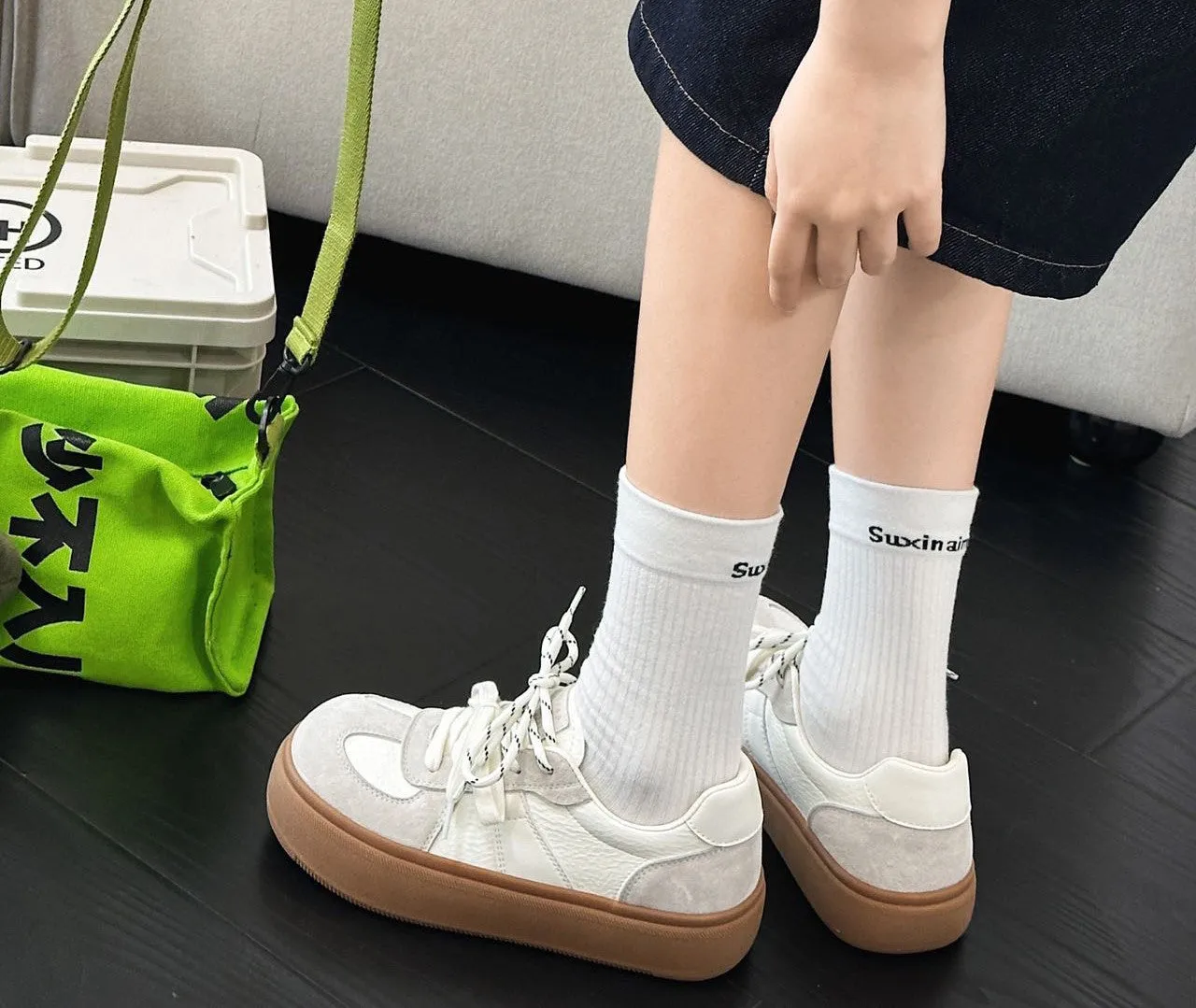 Retro Lace-Up Platform Shoes