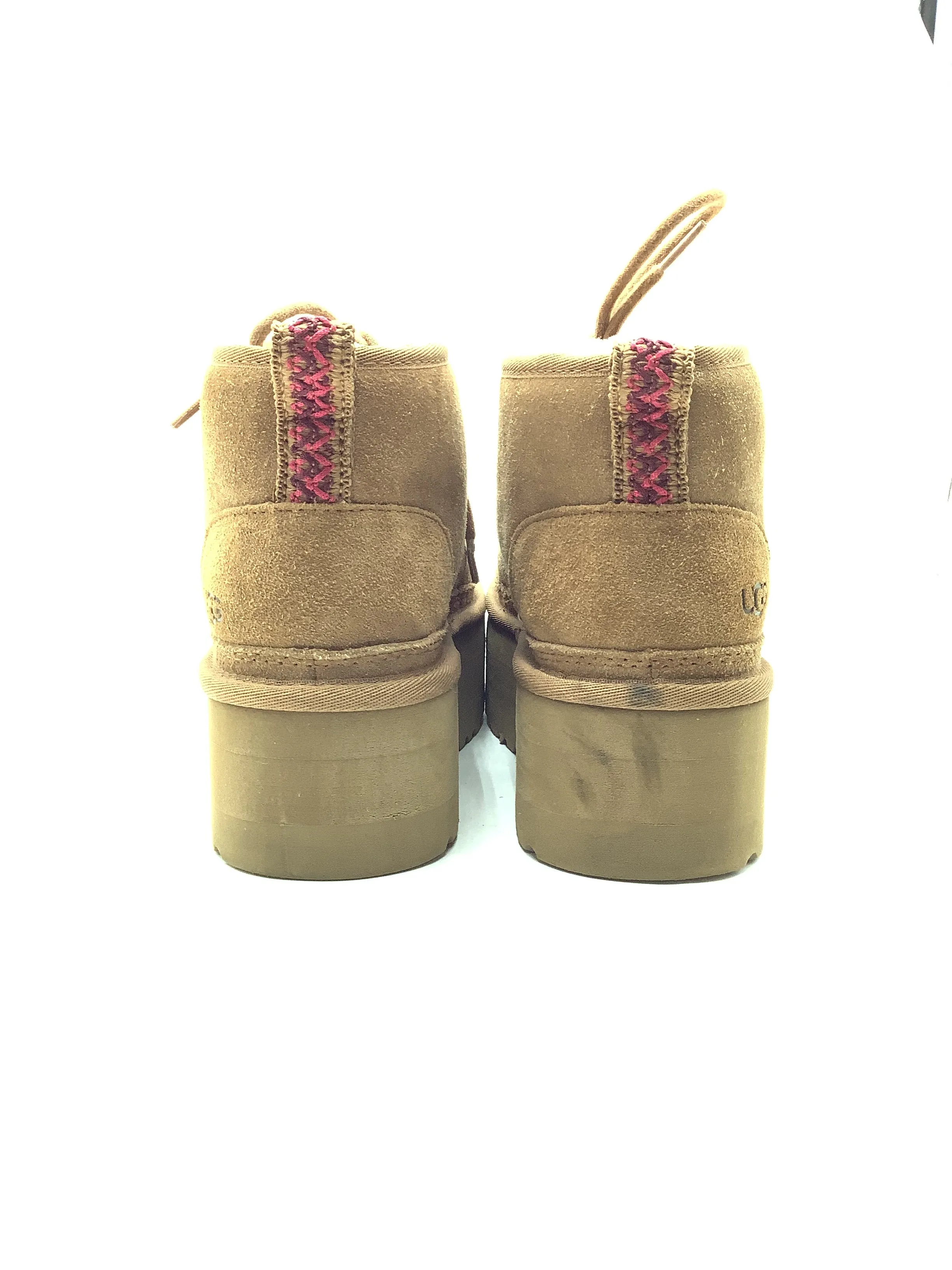 UGG Women's Neumal Platform Ankle Boot Camel Size: 7